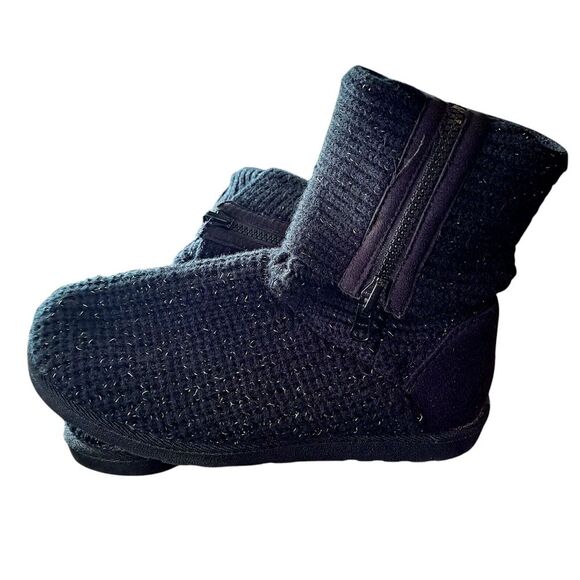 SO Pencil Black‎ Womens Size 7 Foldover Sweater Boots Shoes Zipper Reversible - Picture 1 of 5